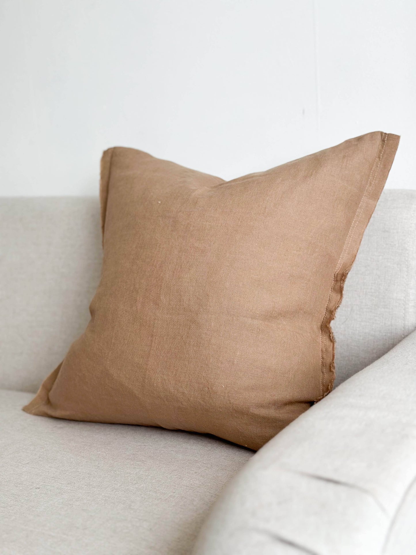 Esmee Linen Cushion – Coffee Brown (45x45cm)