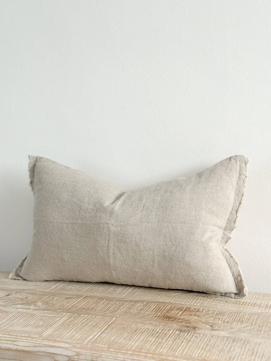 Esmee Linen Cushion - Natural (50x30cm)