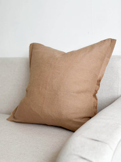 Esmee Linen Cushion – Coffee Brown (45x45cm)